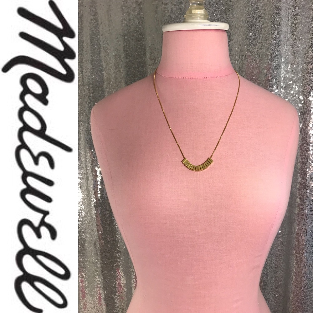 MADEWELL | Geostack Goldbar Slide Necklace